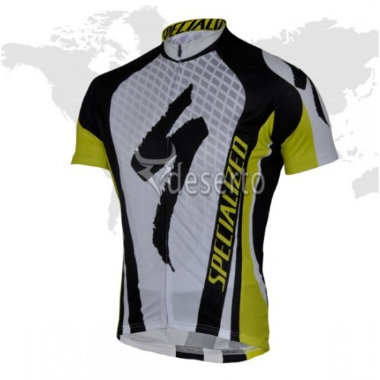 2013 Specialized Fietsshirt Korte mouw wit zwart geel 3817