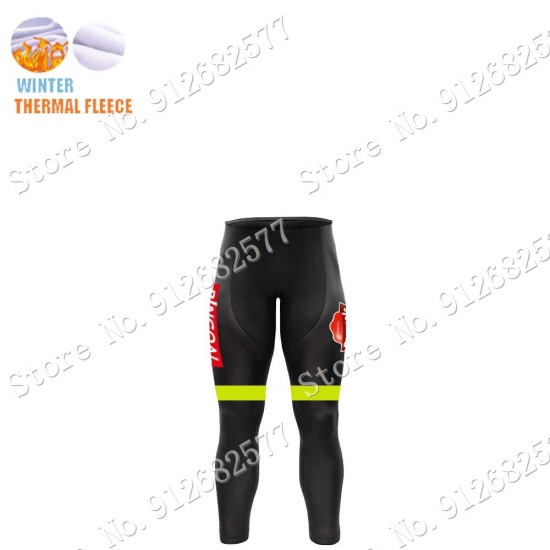 Winter bingoal WALLONIE BRUXELLES 2022 Pro Team Lange Fietsbroek Bib 202202200