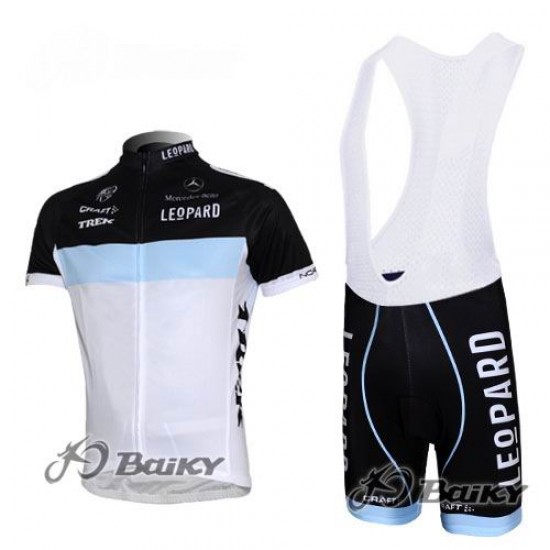 Leopard Trek Pro Team Fietspakken Fietsshirt Korte+Korte koersbroeken Bibzwart blauw wit 293