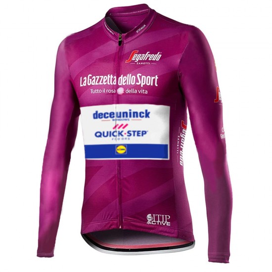 Giro D-italia Quick Step 2021 Fietskleding Fietsshirt Lange Mouw 2021060